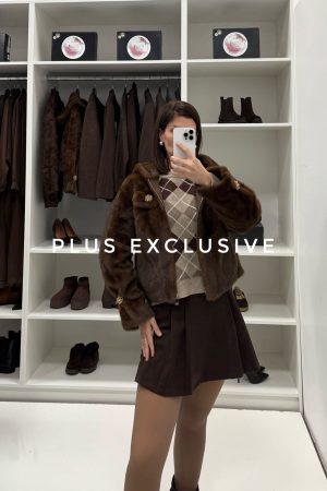 Kraća bunda sa kapuljačom