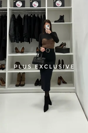 Crna suknja od trikotaže