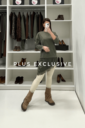 Tunika sa detaljima od satena i čipke