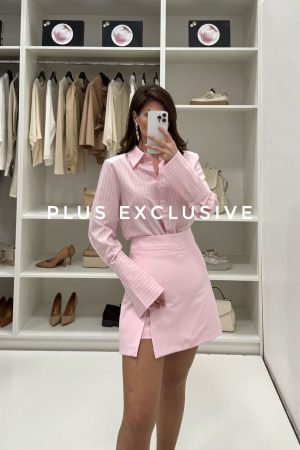 Roze košulja sa prugama