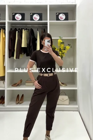 Braon majica od organskog pamuka