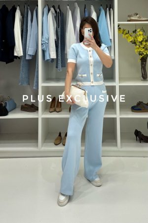 Plavi komplet od najfinije trikotaže