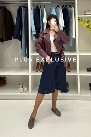 Bordo jakna od eko kože