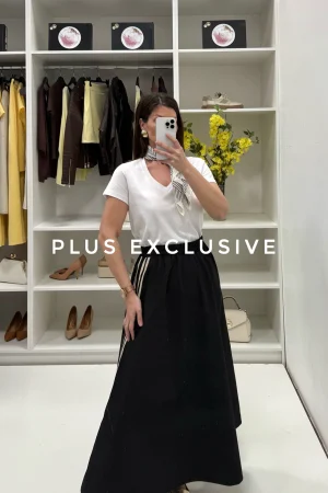 Bela majica od organskog pamuka V izrez