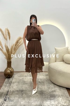 Svilena lepršava haljina na lastiš