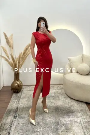 Crvena elegantna haljina