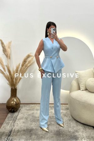 Plavo komplet odelo sa prslukom