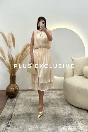 Svilena lepršava haljina na lastiš