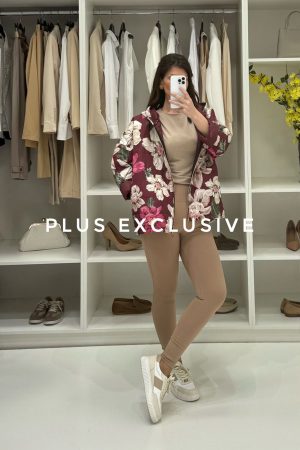 Prolećna cvetna jaknica - bordo