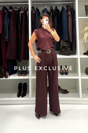Pantalone visokog struka sa kaišem